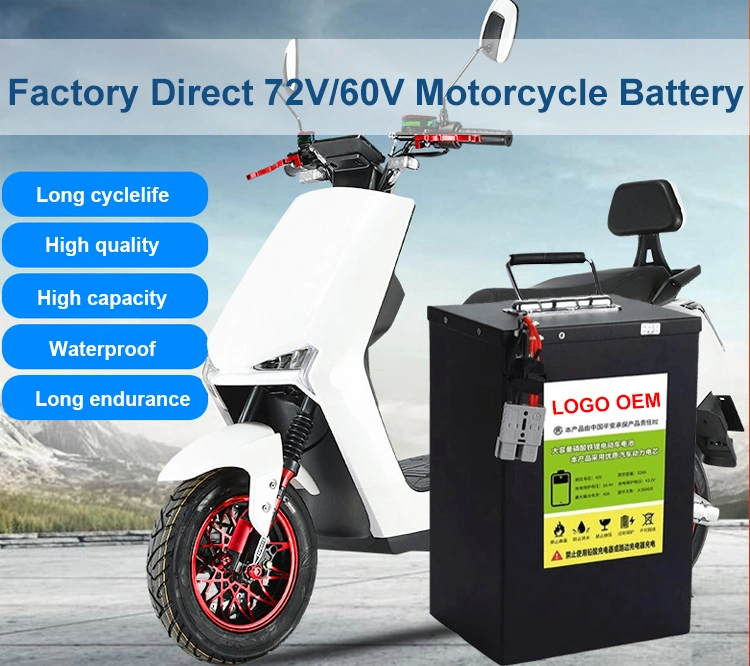 OEM Rechargeable 12V 24V 36V 48V 60V 72V 10ah 15ah 20ah 30ah 40ah 60ah 100ah 150ah 200ah LiFePO4 Lithium Ion Battery for Electric Scooter Bike Motorcycle