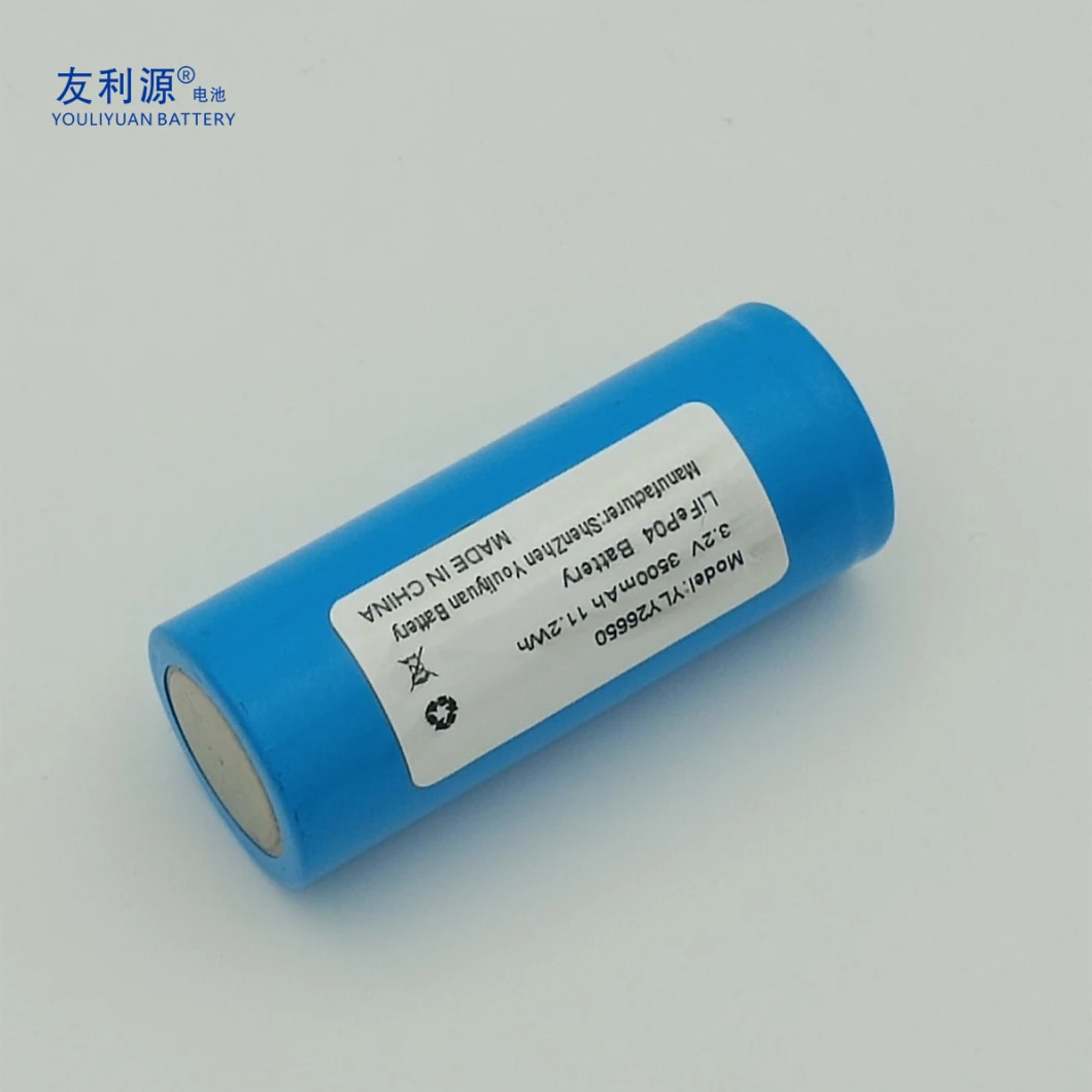 China Manufacturer LFP Battery Electric Scooter Lithium 3.2V 3500mAh 26650 LiFePO4 Battery Cell with CE RoHS Un38.3 MSDS and Bis