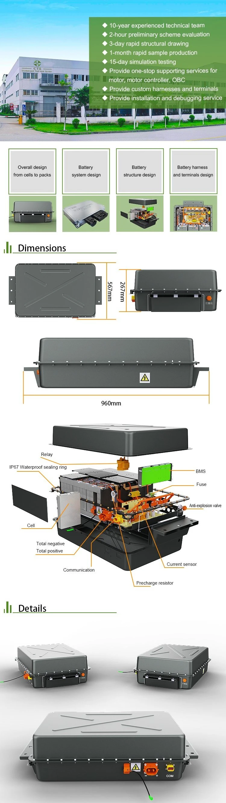 EV Car Battery Pack 72V 96V 14kwh 38kwh Lithium LiFePO4 Battery for Low-Speed Electric Car Vehicle