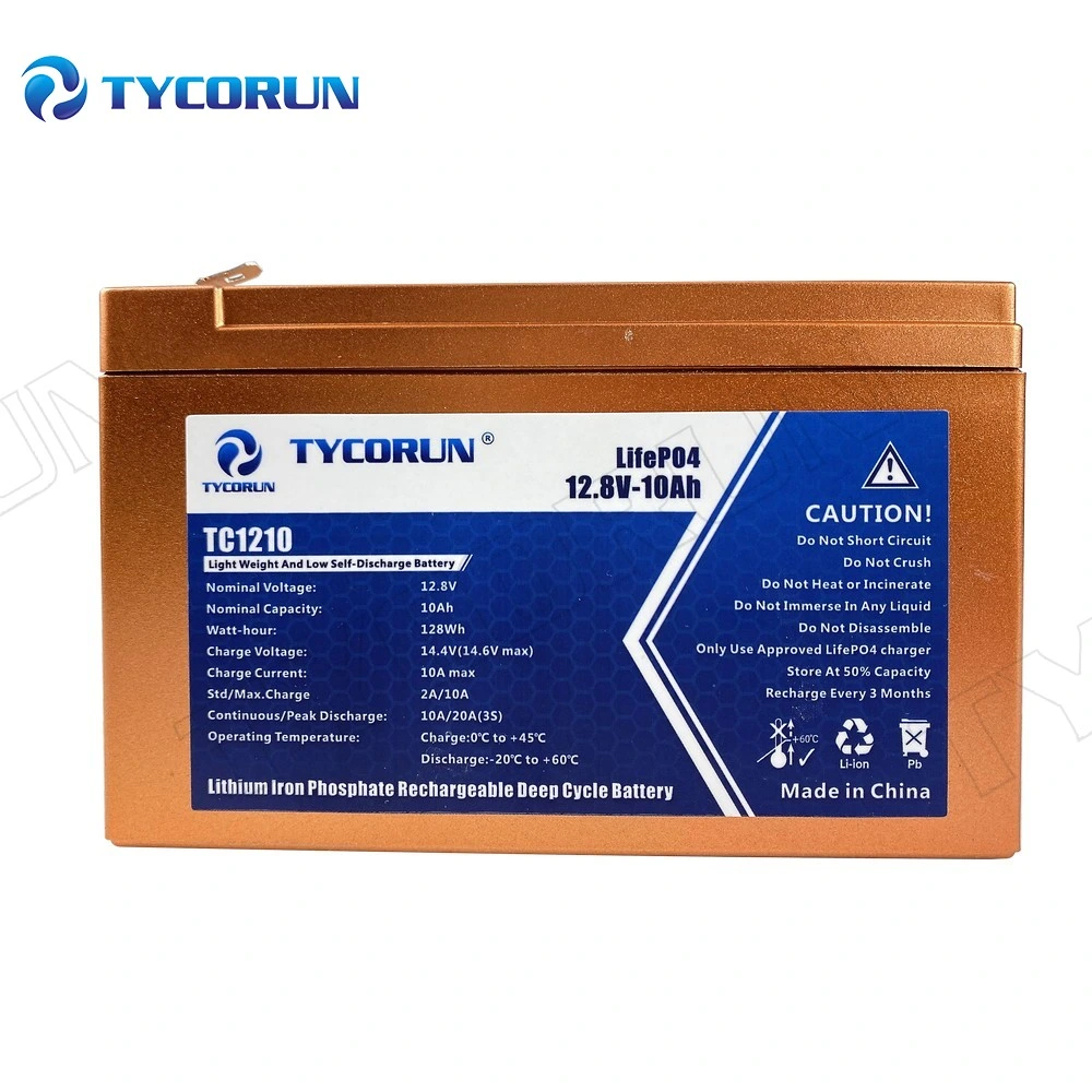 Tycorun 12V 12.8V 10ah Lithium Ion Battery Pack LiFePO4 Battery to Replace SLA Battery