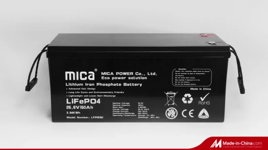 Batteria LiFePO4 Batteria al litio da 24 V 150 Ah 3840 Wh - BMS integrato da 150 A, perfetto per l'alimentazione di backup domestica e l'accumulo di energia