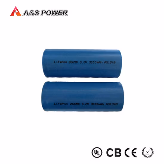 Batteria ricaricabile agli ioni di litio LiFePO4 cella 26650 3,2 V 3000 mAh
